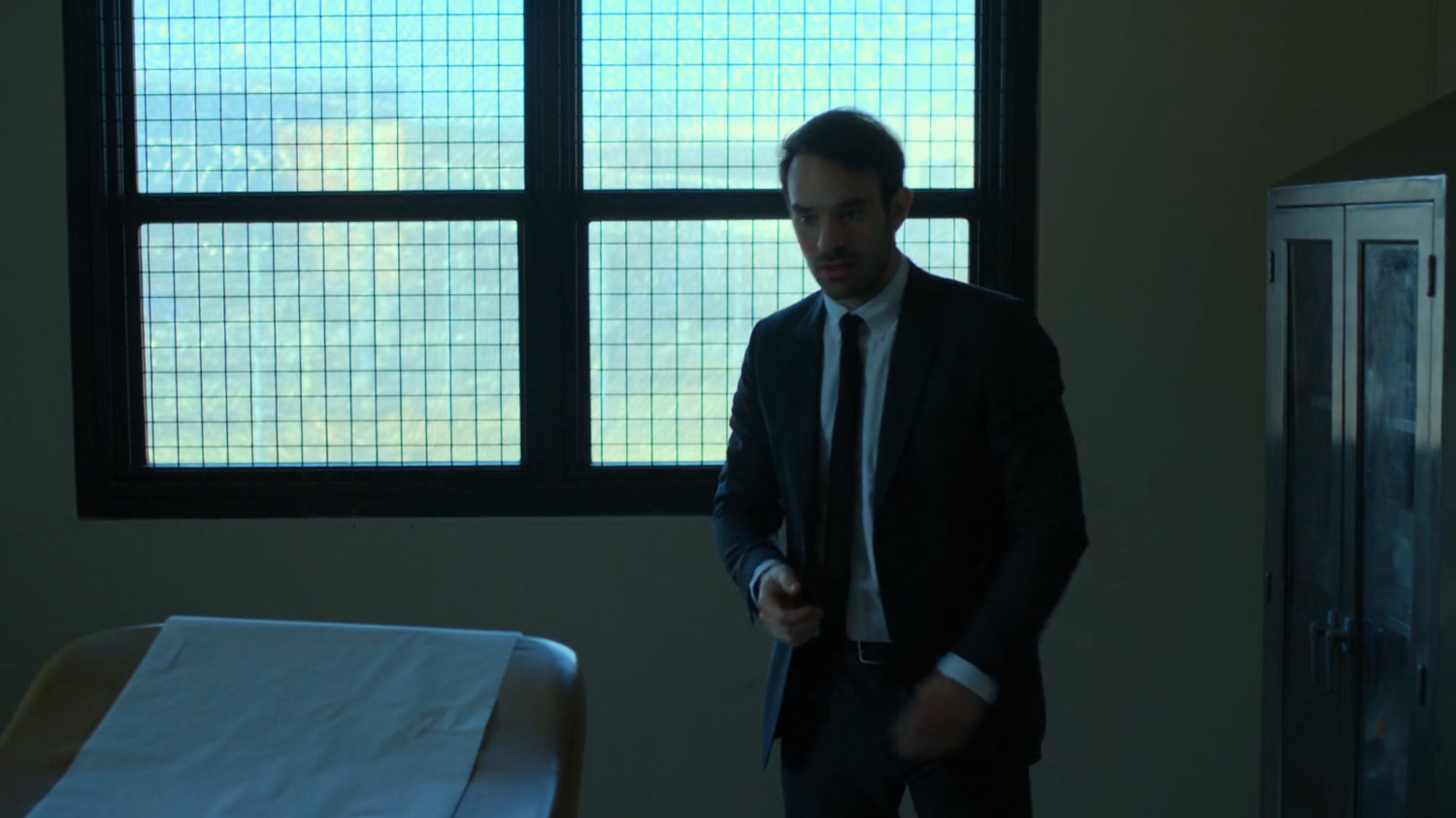 Matt in the medical room of the penitentiary.
