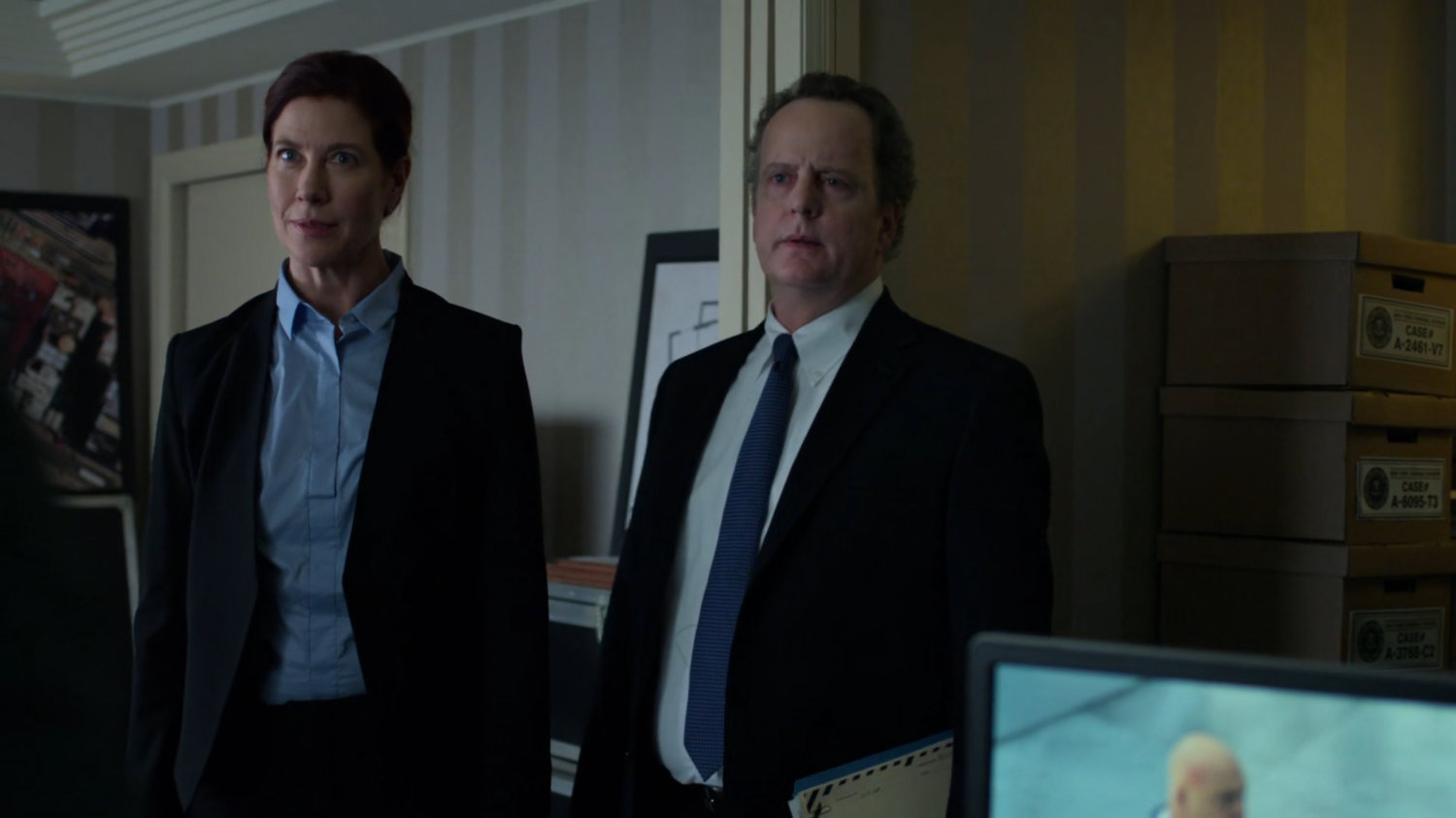 SAC Hattley and Agent Winn in the FBI Office in the Presidential Hotel.