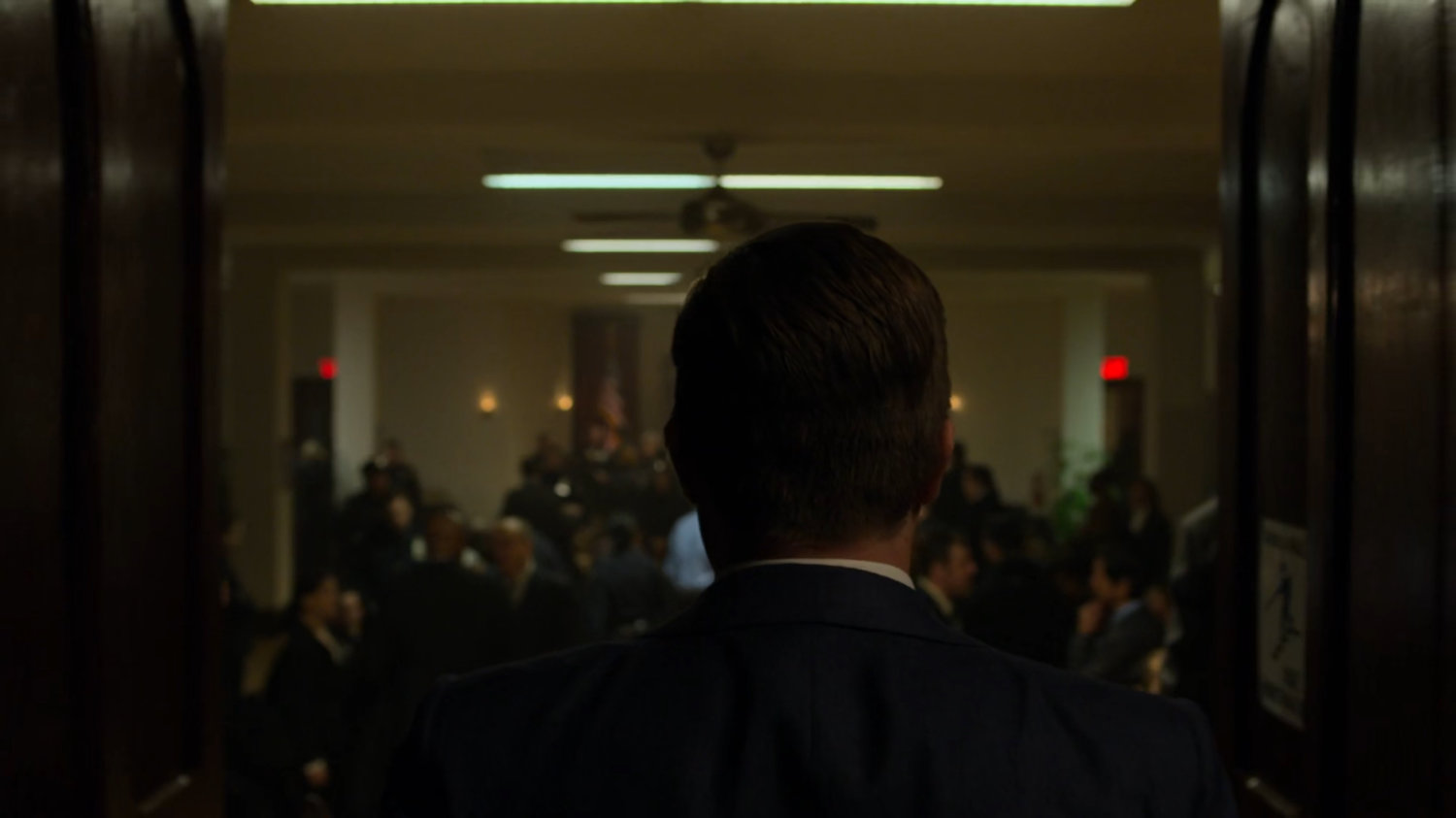 Foggy enters the police union meeting.