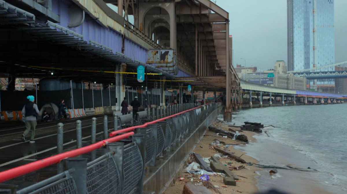 View of the jogging path under FDR drive.