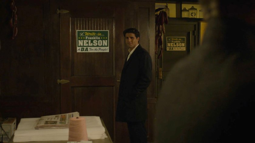 Agent Nadeem and Foggy inside Nelson's Meats.