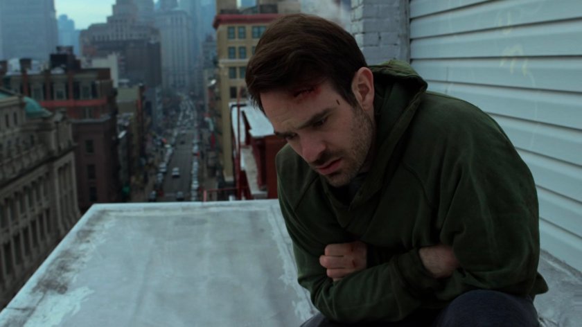 Matt perched on the rooftop of his apartment.