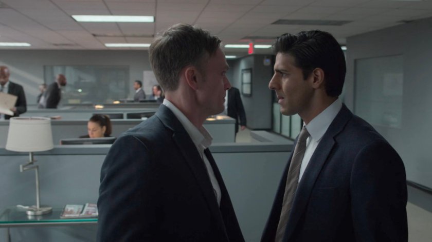 Dex and Nadeem in the offices of the FBI.
