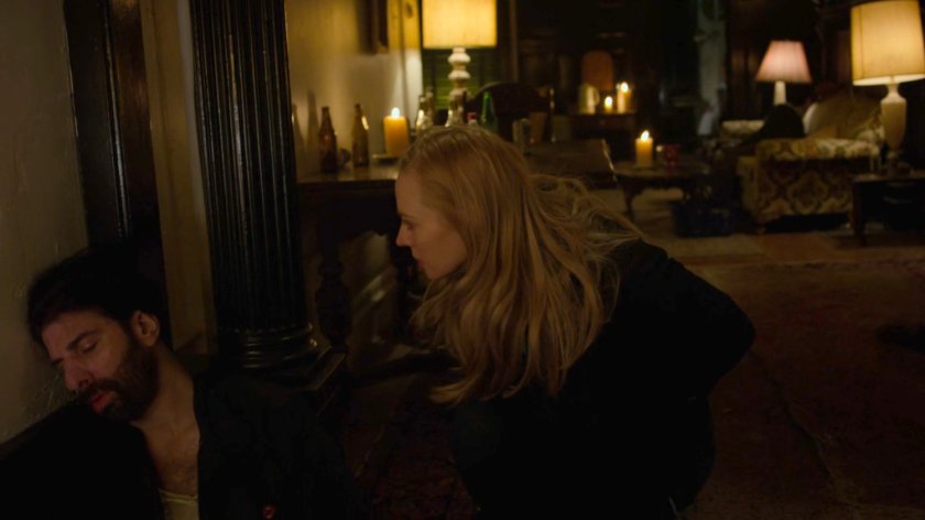 Karen inside Jasper Evans rowhome.