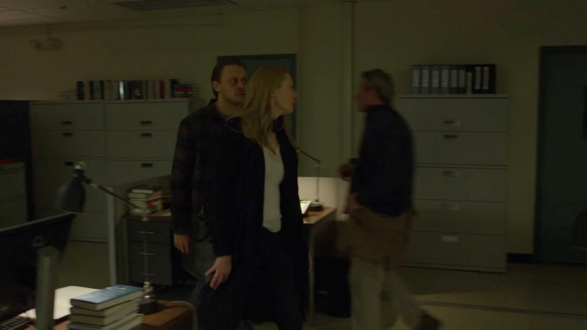 Karen and Jasper Evans walking through the New York Bulletin Offices.