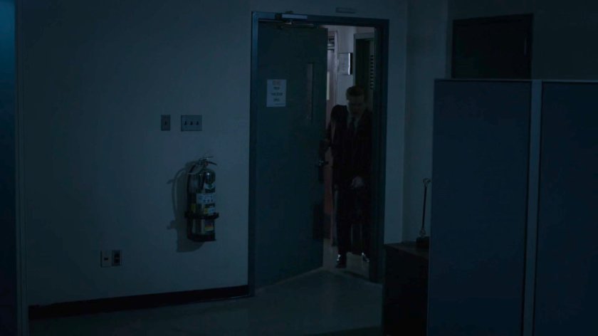 Foggy enters the dark offices of the New York Bulletin.