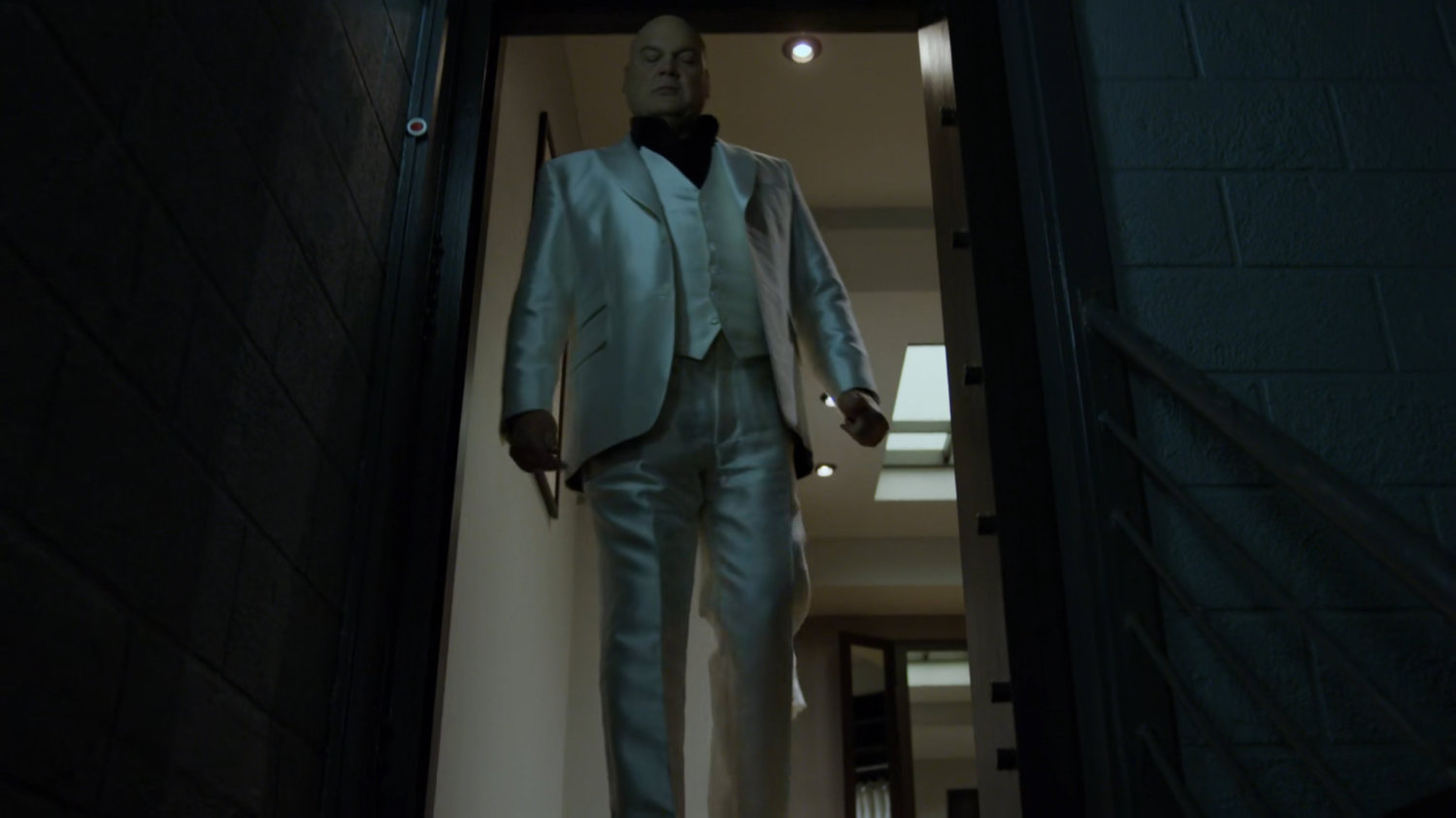 Fisk walking through the secret door in his closet at the penthouse of the Presidential Hotel.