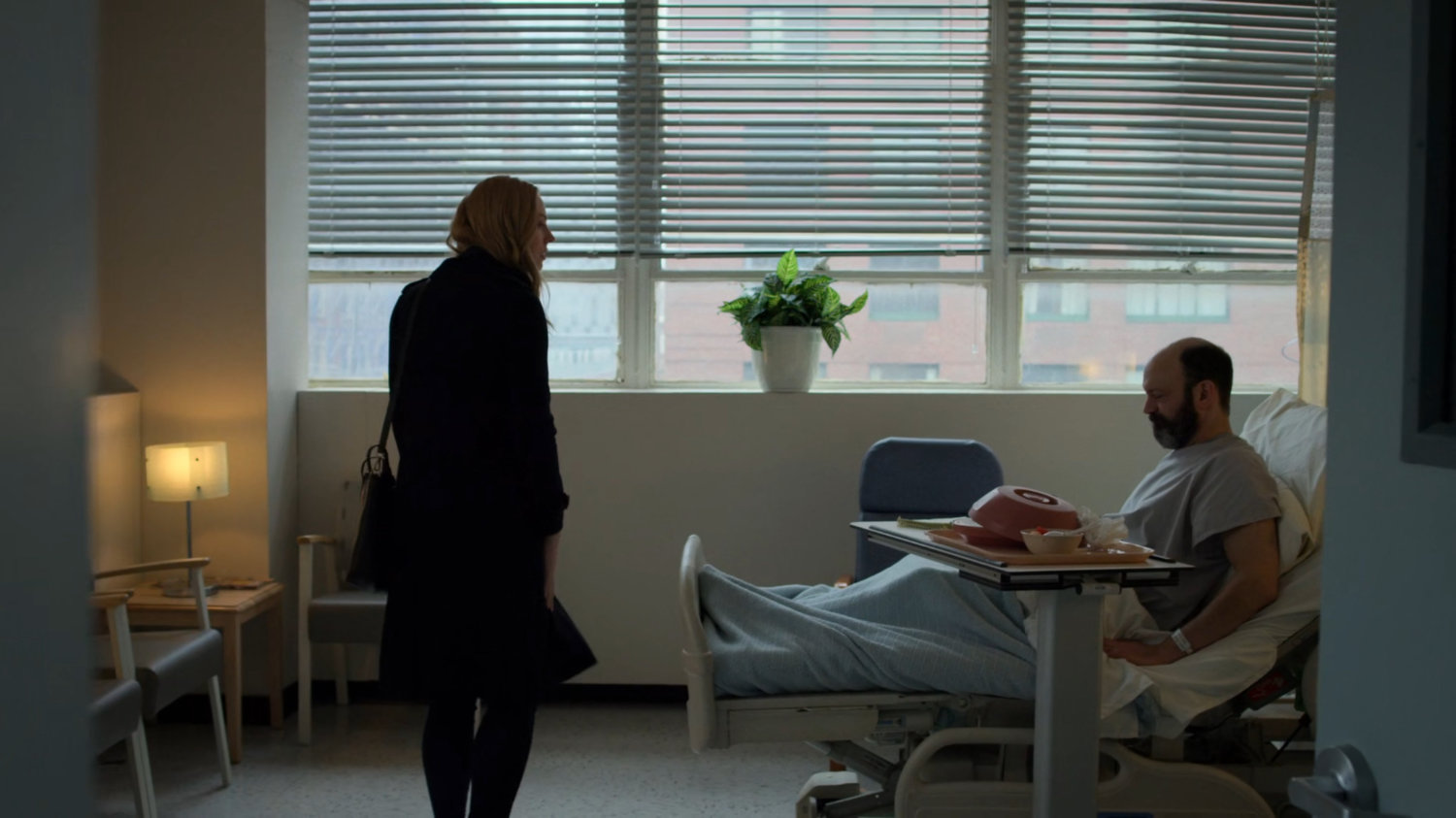 Karen and Ellison in his room at Riverbank Hospital.