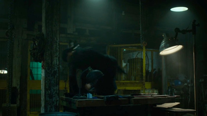 Matt in Melvin's new workshop.