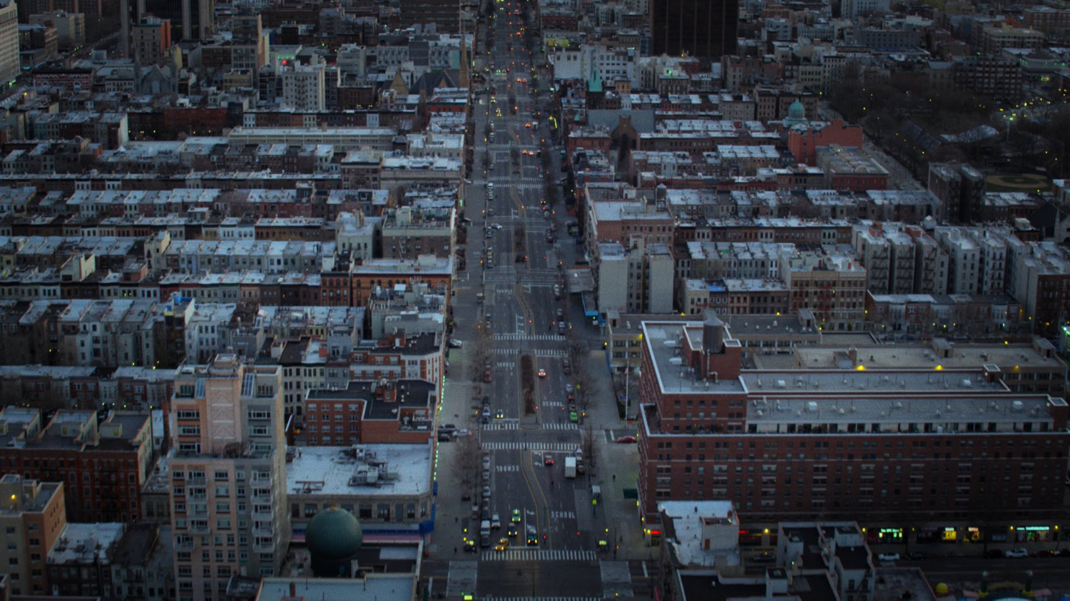 An aerial view of Harlem.