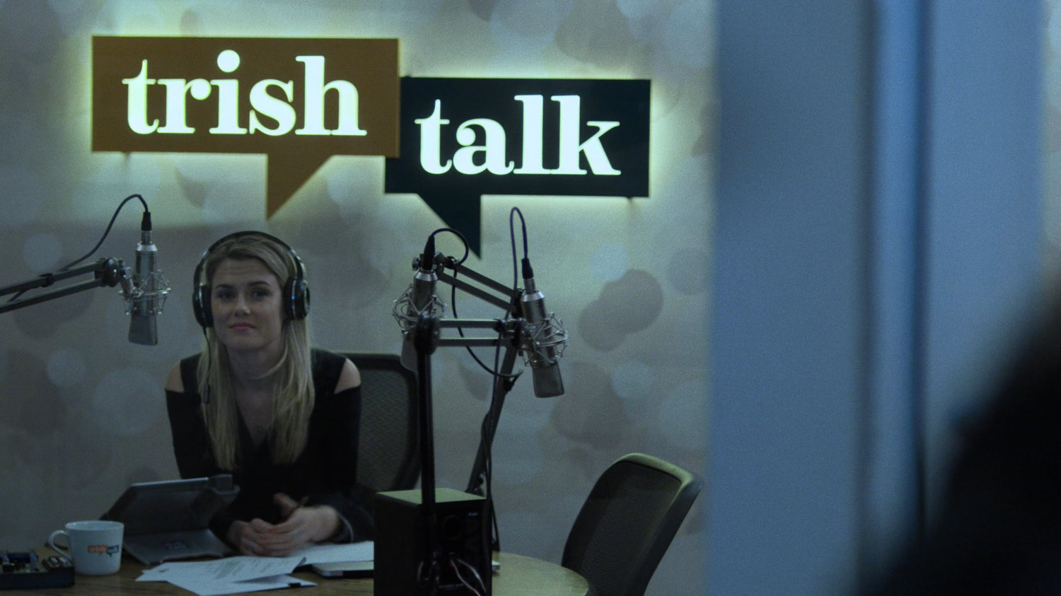 Trish in her studio at WNEX.