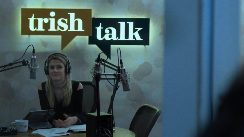 Trish in her studio at WNEX.