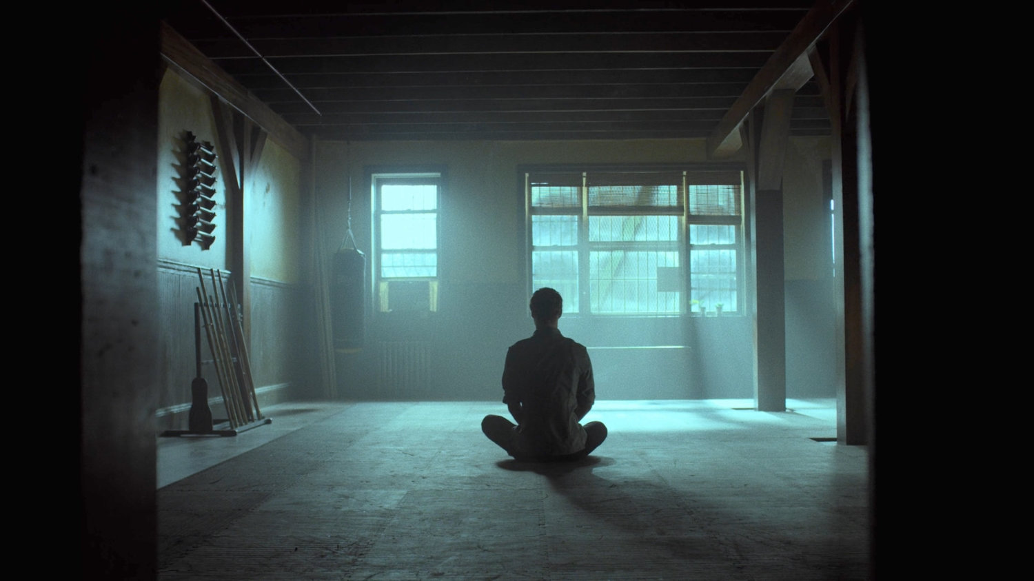 Danny meditating in Chikara dojo.