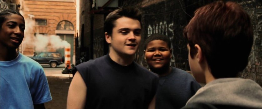 Bullies taunt young Matt in a New York alley.