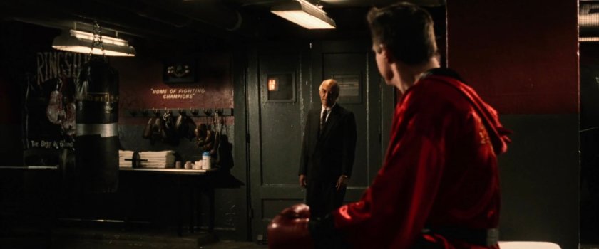 Jack Murdock and Fallon in the dressing room at the Olympic Auditorium.