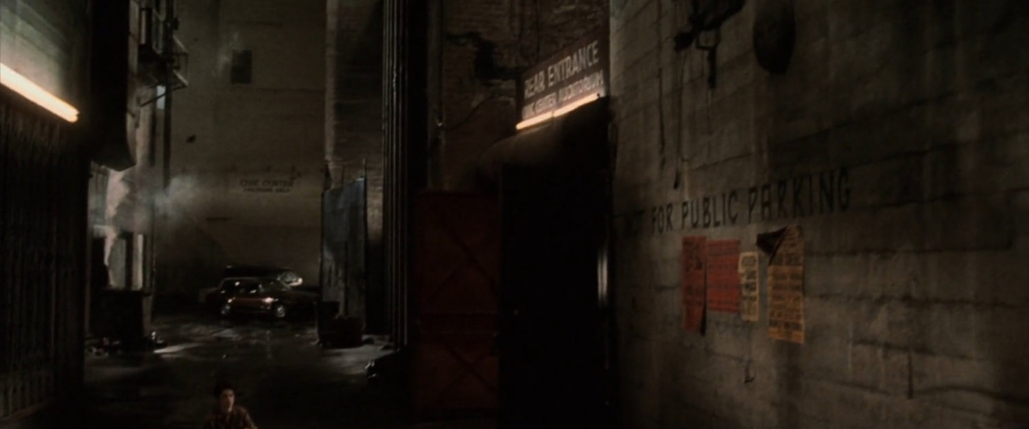 An alley outside the Olympic Auditorium.