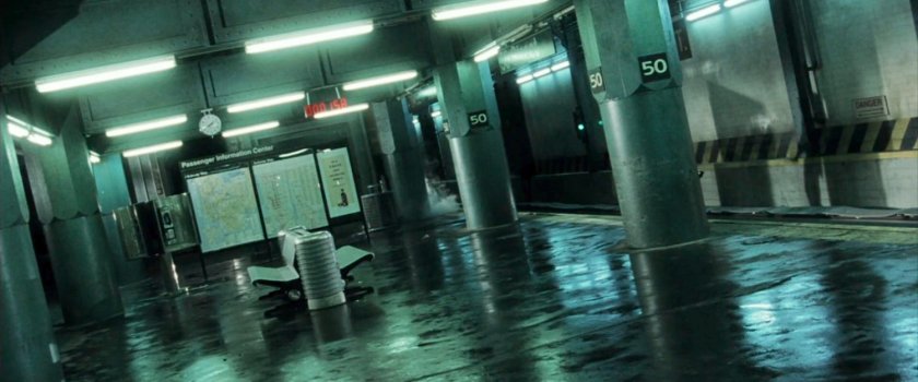 Platform at the 50th Street subway.