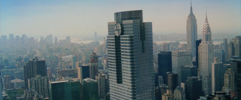 Aerial view of Fisk Corp building in New York.