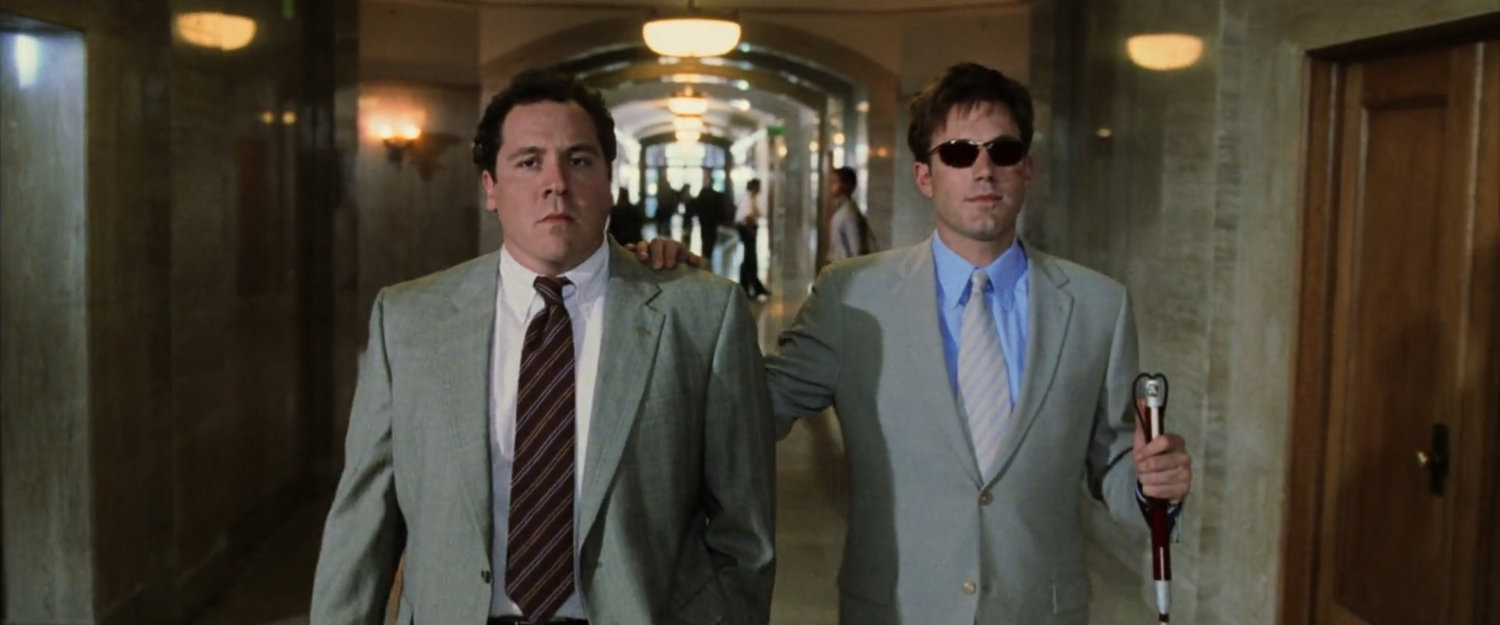 Foggy and Matt in a courthouse hallway.