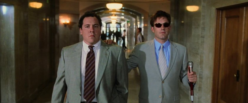 Foggy and Matt in a courthouse hallway.