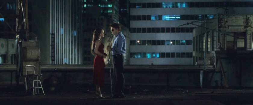 Matt and Elektra on his apartment complex roof.