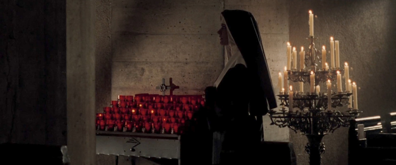 A nun in the Church of the Holy Innocents.
