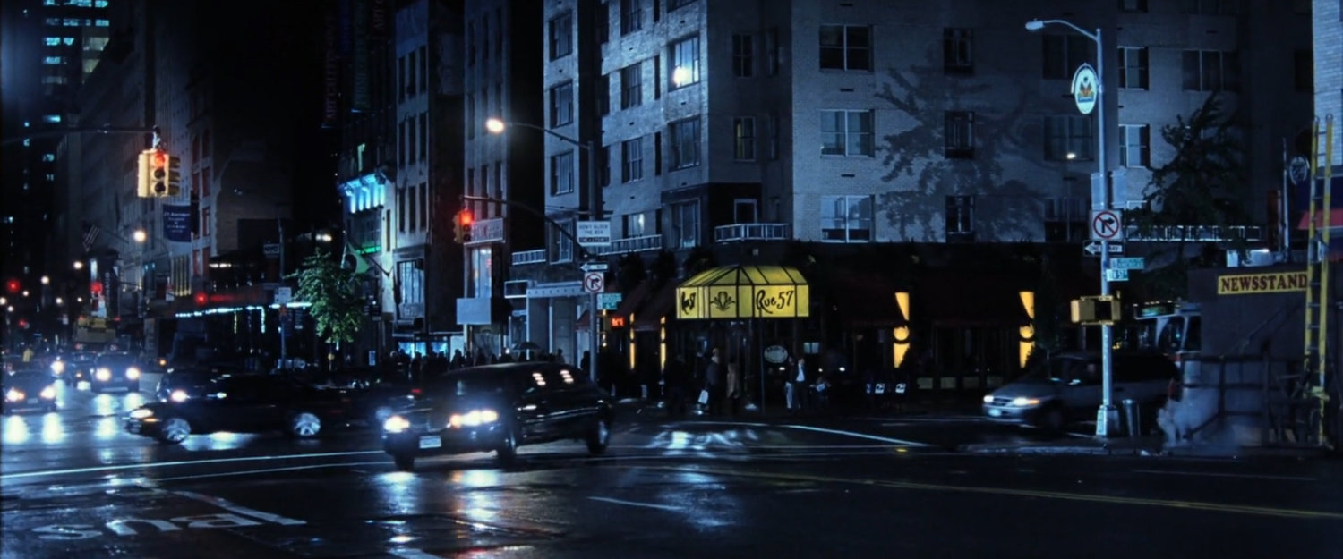 Limo turning a corner in New York.