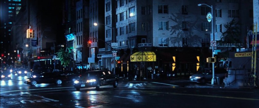 Limo turning a corner in New York.