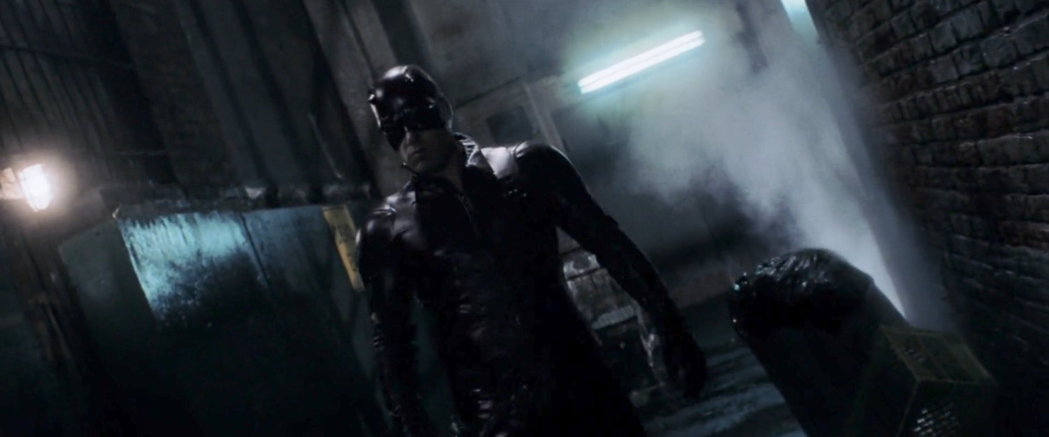 Daredevil in a dark alley.