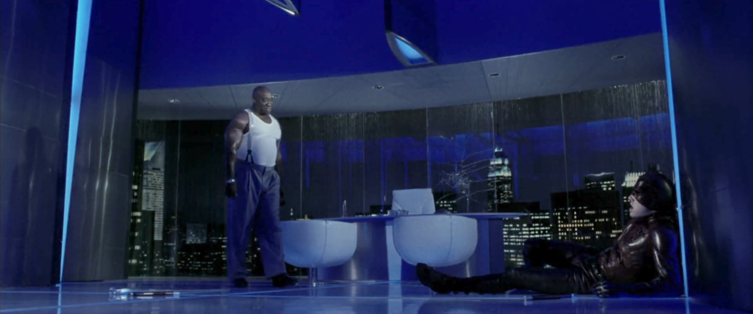 Wilson Fisk standing over Daredevil in his office.