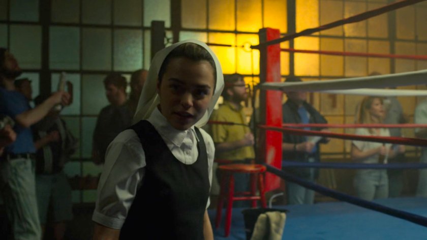 Novitiate Maggie at Fogwell's Gym.