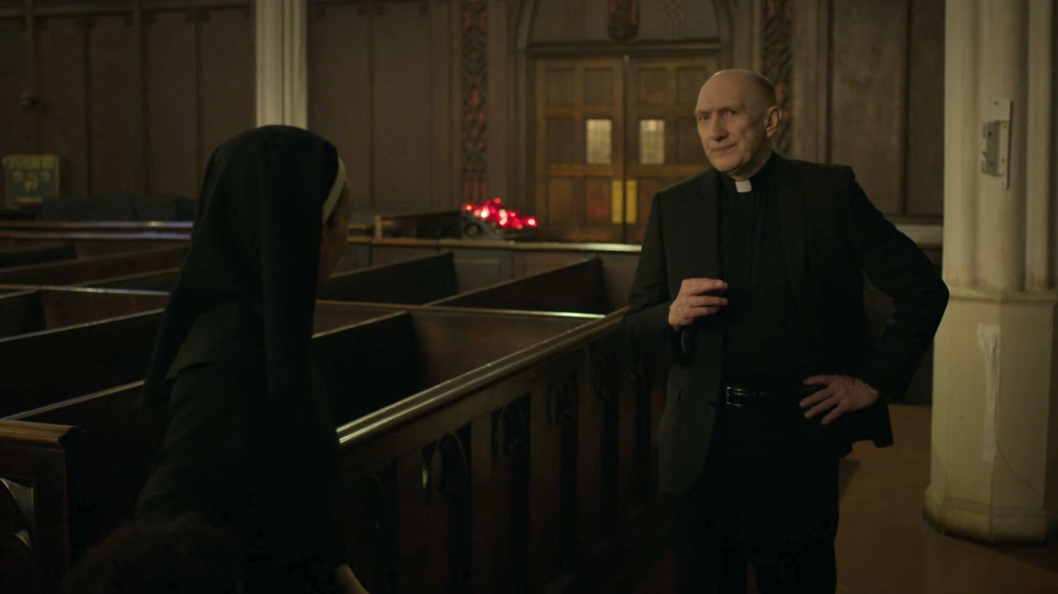 Sister Maggie and Father Lantom in Clinton Church.