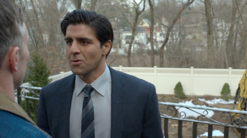 Agent Nadeem and Dex on the Nadeem back porch.