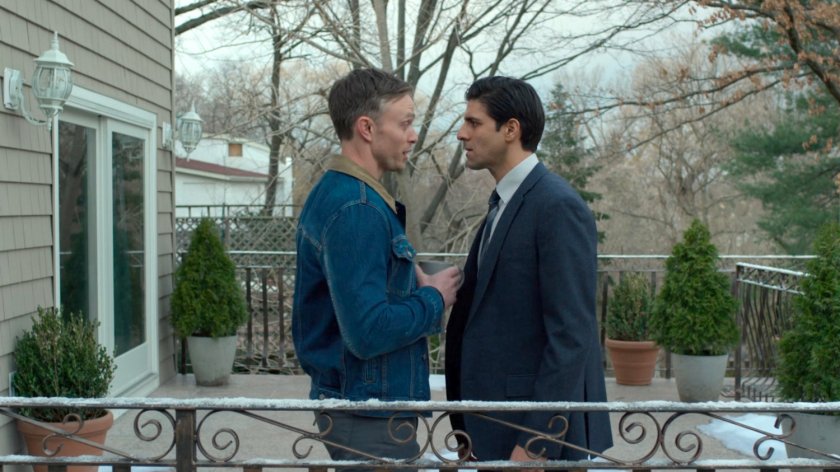 Agent Nadeem and Dex on the Nadeem back porch.