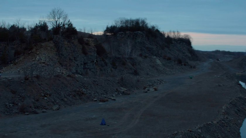 Dirt road at a quarry in Vermont.