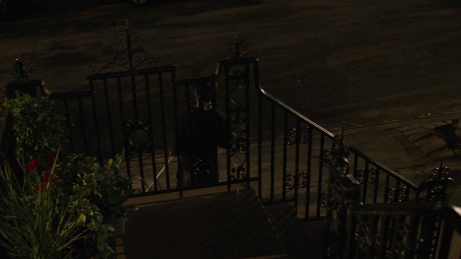 Matt on sidewalk outside Mahoney brownstone.