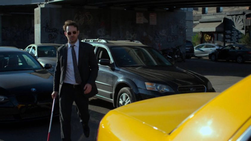 Matt standing in a traffic jam.