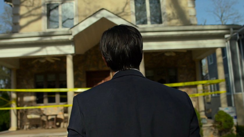 Ray walking towards his house.