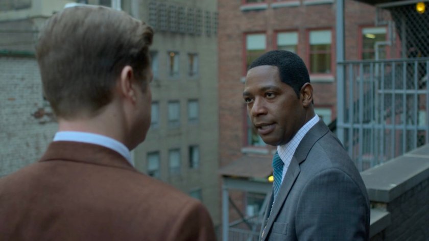 Foggy talking with Detective Mahoney on rooftop.