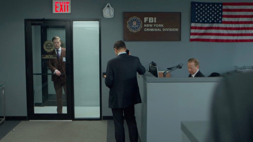 Foggy entering the FBI Offices.