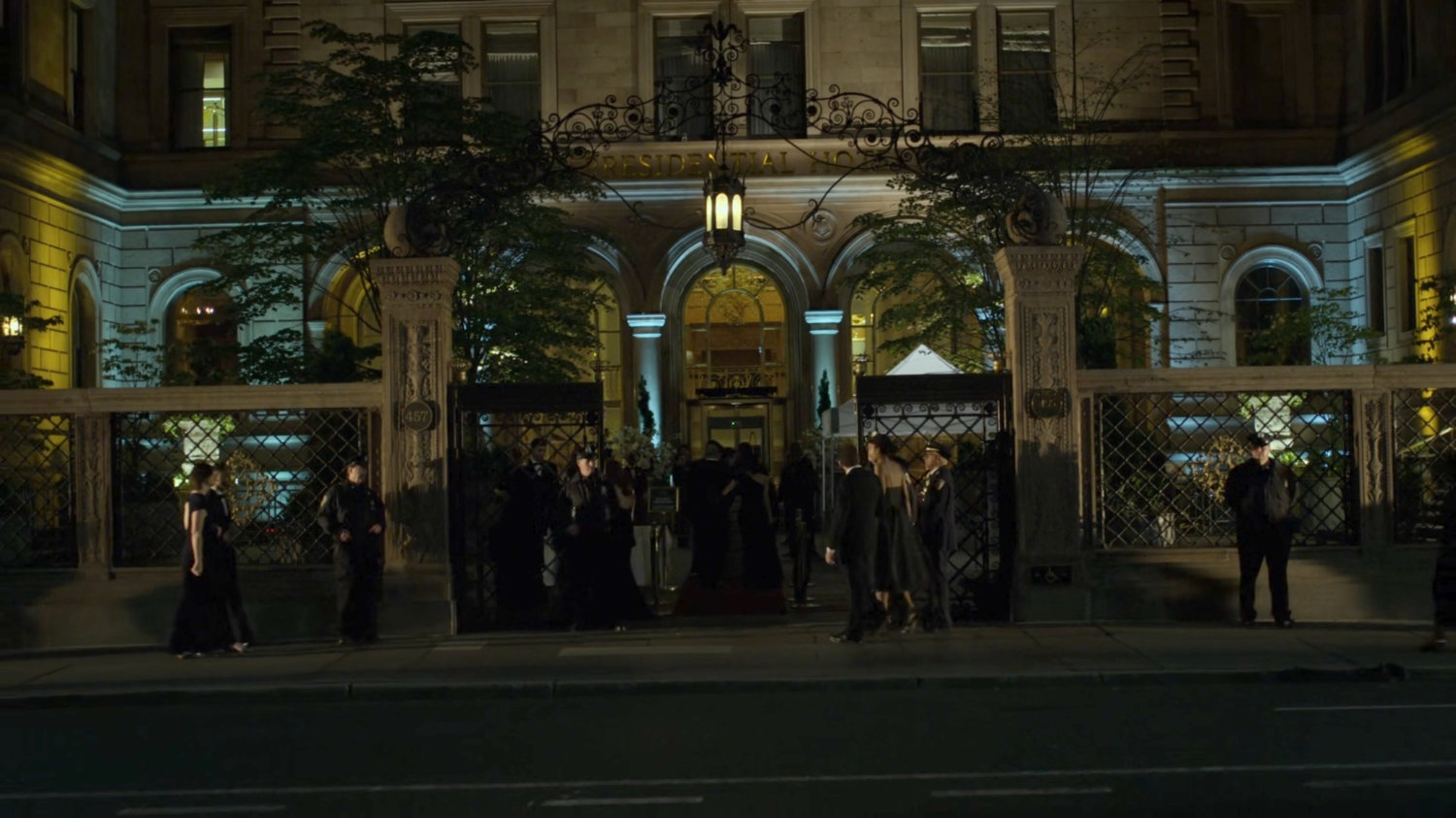 Exterior of the Presidential Hotel.
