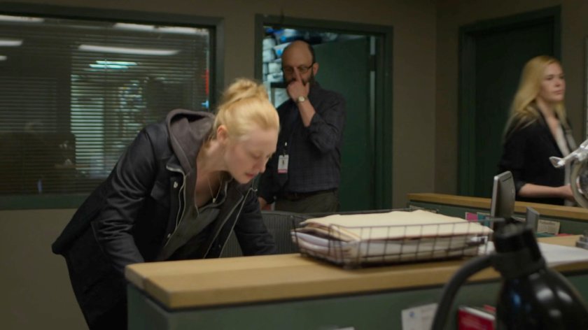 Karen and Ellison in the New York Bulletin bullpen.
