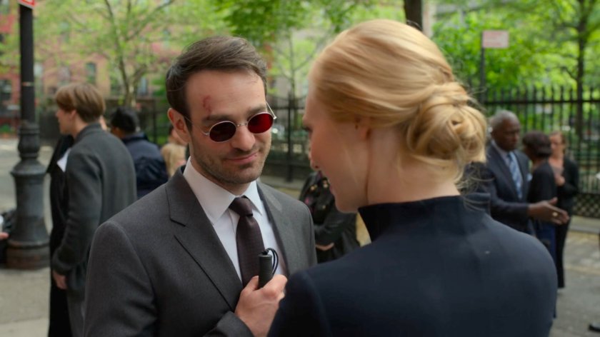 Matt and Karen on the sidewalk outside Clinton Church.