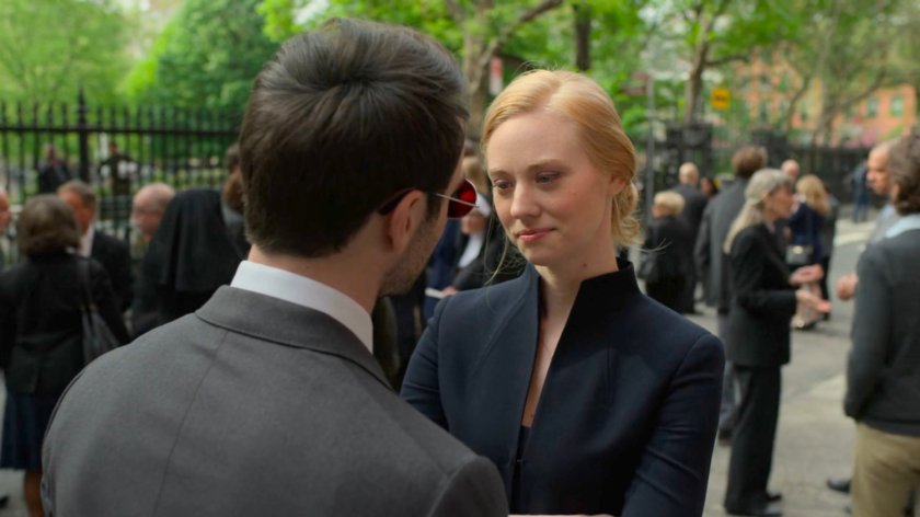 Matt and Karen on the sidewalk outside Clinton Church.