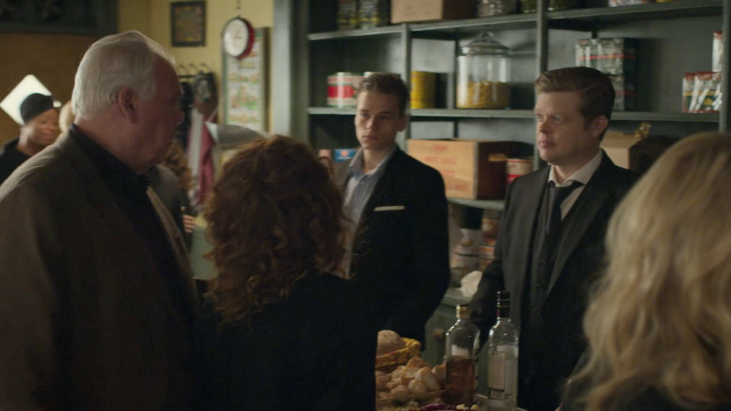 Foggy with his family in Nelson's Meats.