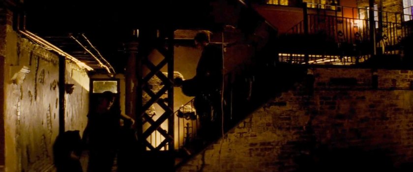 Elektra and McCabe inside her residence.