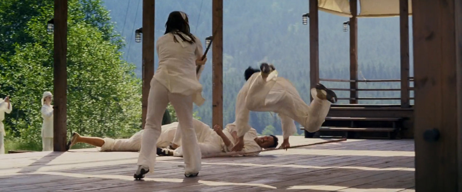 Elektra sparring at Chaste camp.