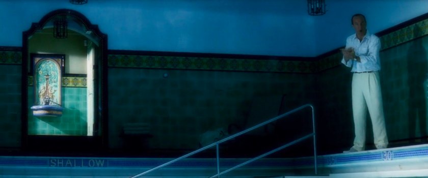 Nikolas Natchios in pool area at the Natchios mansion.