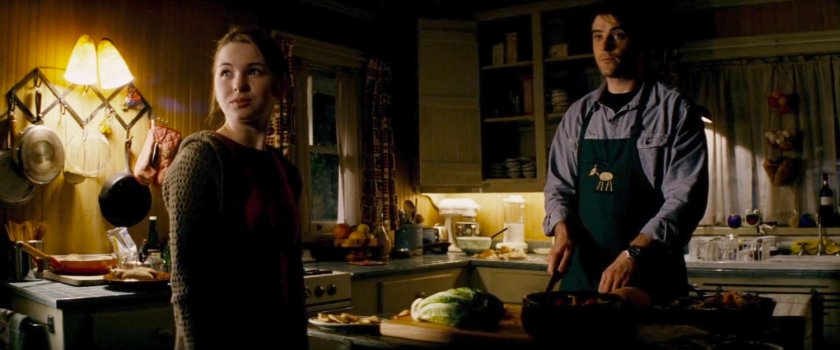 Abby and Mark in their cabin.