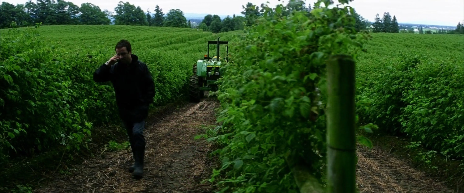 McCabe in a field outside his house.